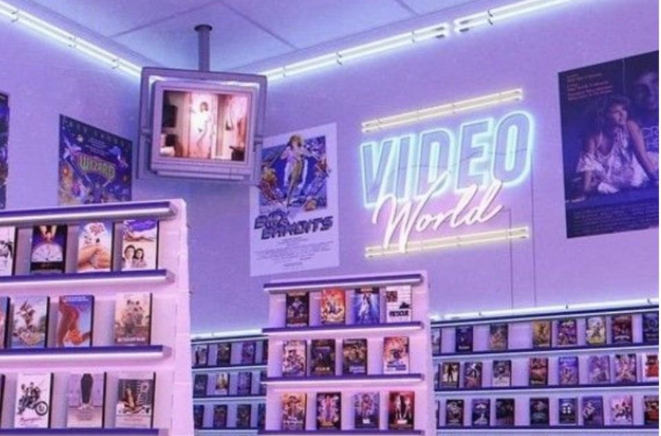 Neon video store reference image